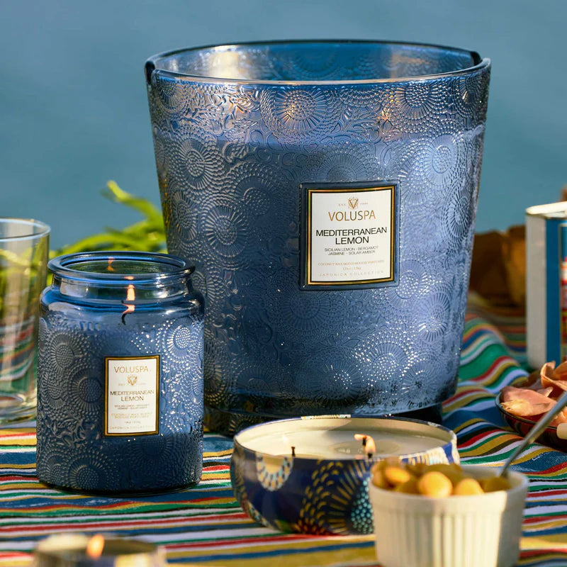 Voluspa Mediterranean Lemon 5-Wick Hearth Candle – 123 oz