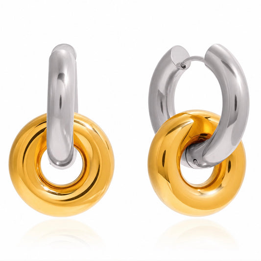 The Nikki Mixed metal hoop