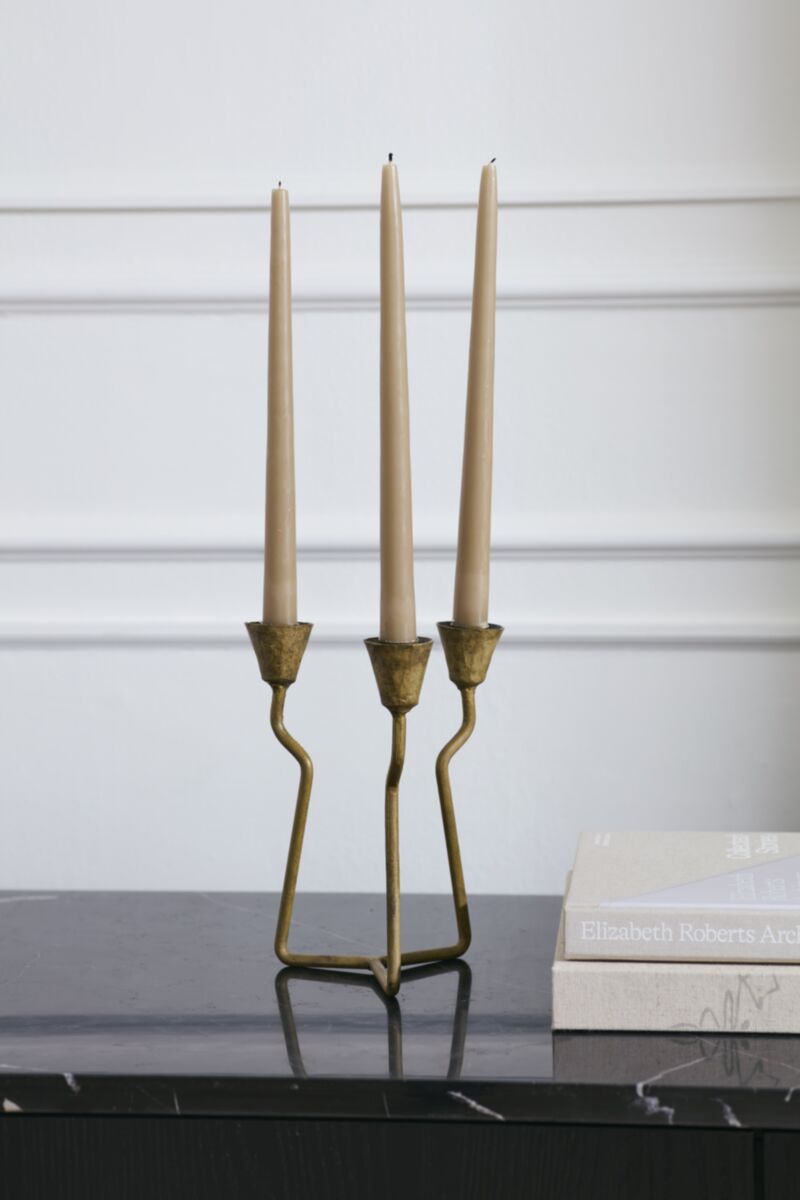 Rochelle Vintage Gold Candelabra