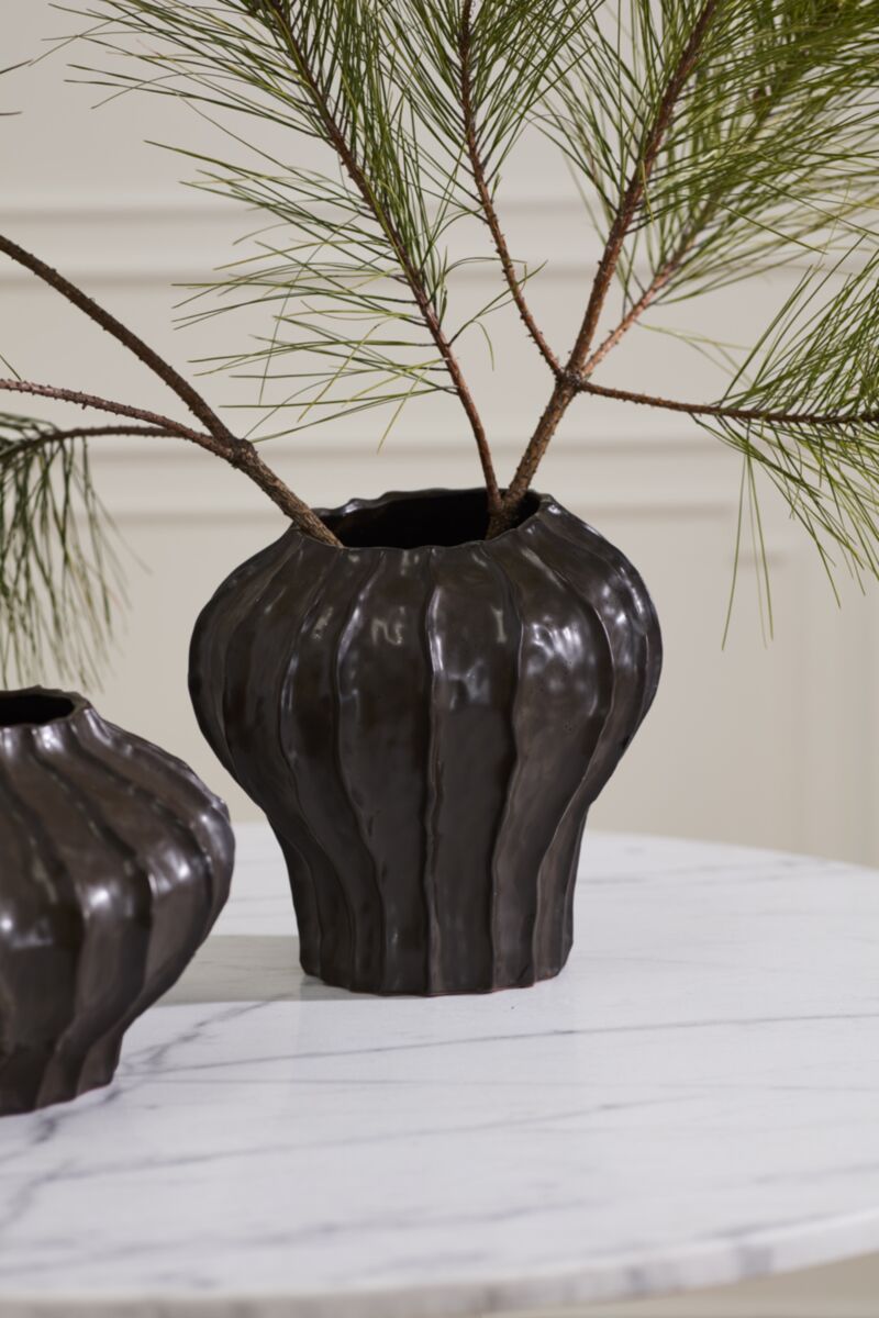 Accent Decor Attica Sculptural Brown Vase