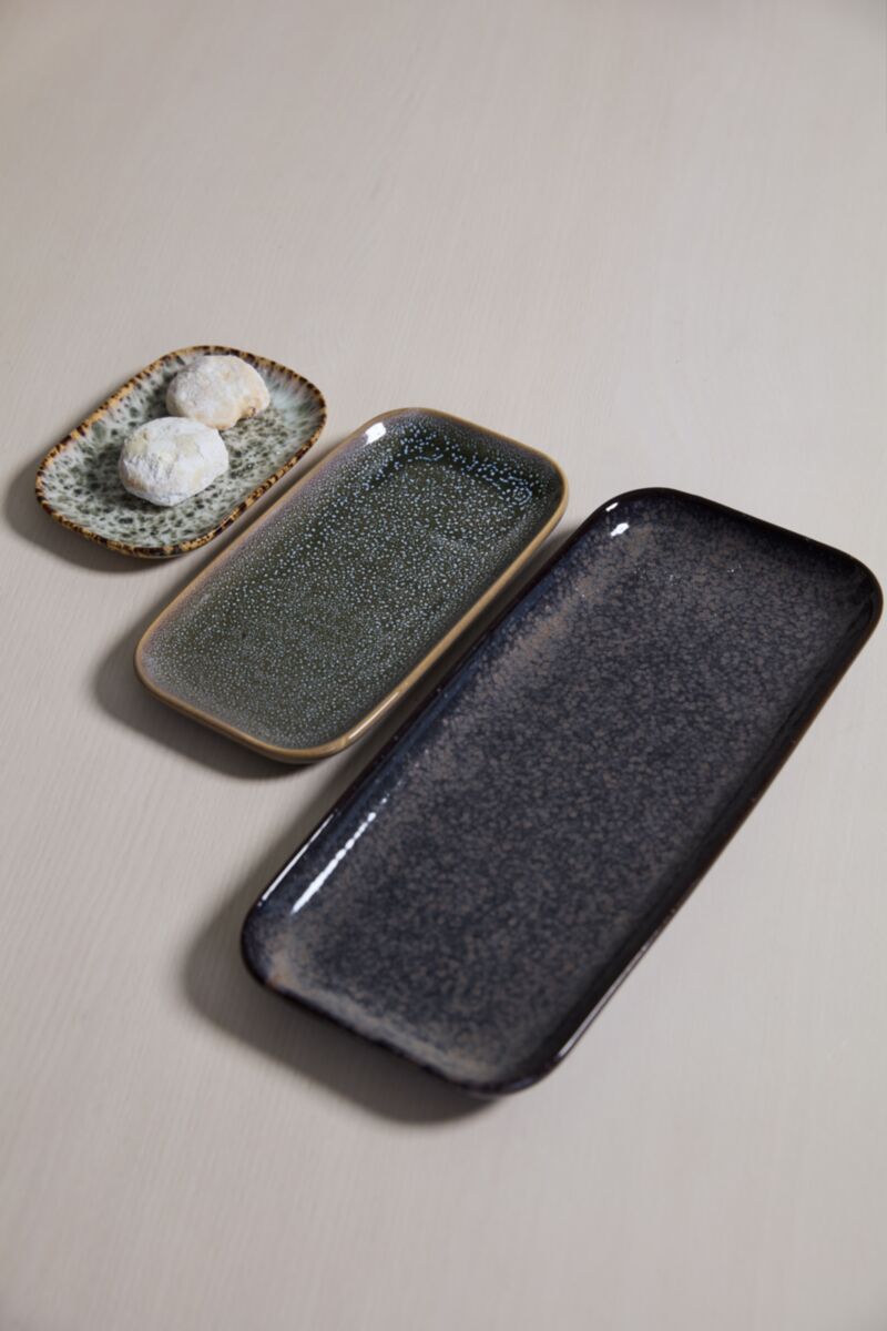 Starling Speckled Ceramic Tray Set – Set of 3