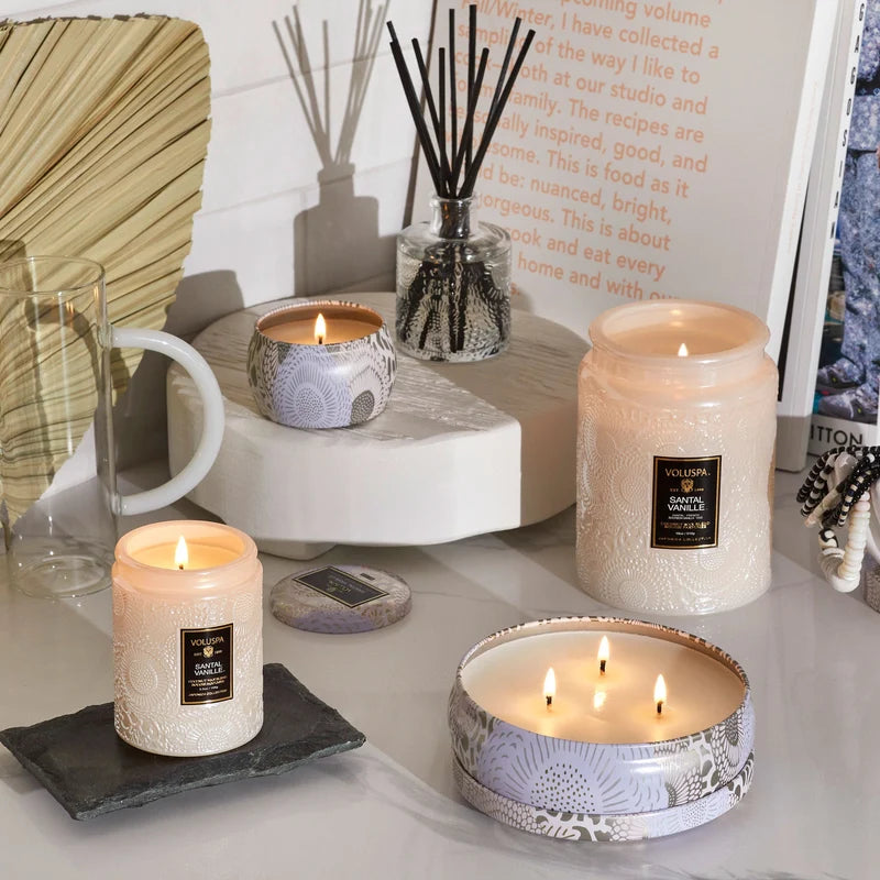 Voluspa Santal Vanille 3-Wick Tin Candle