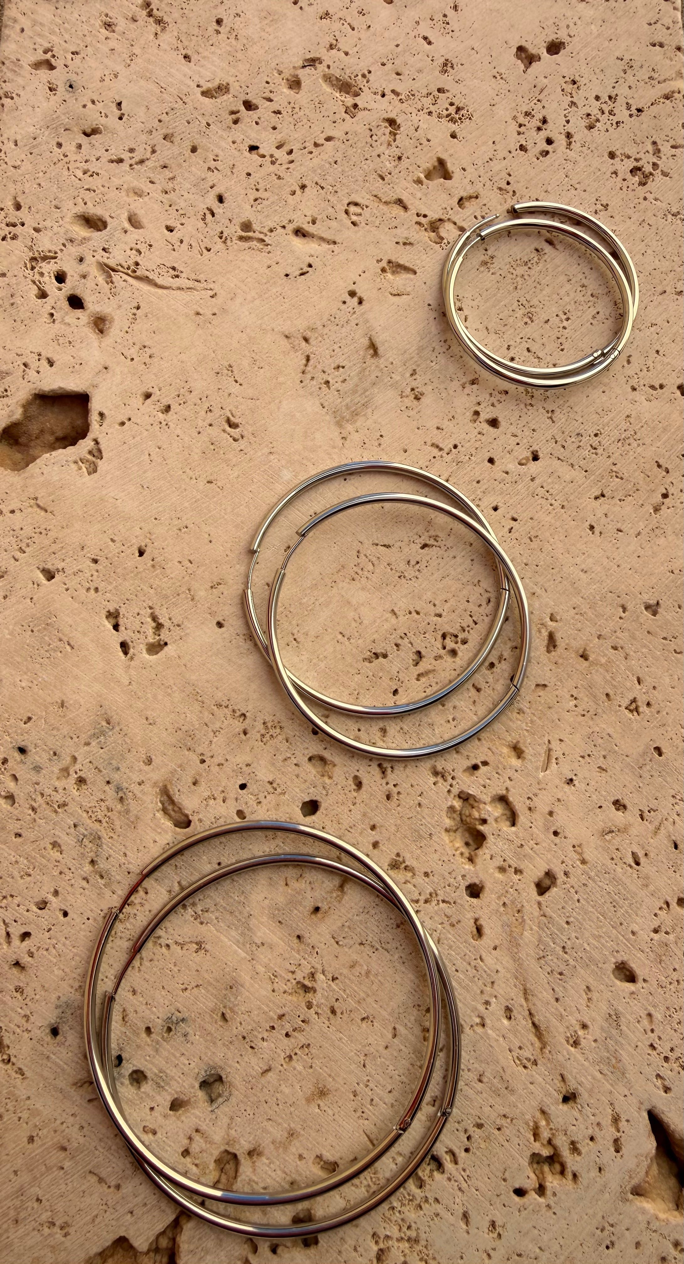 The Estelle Silver Hoops