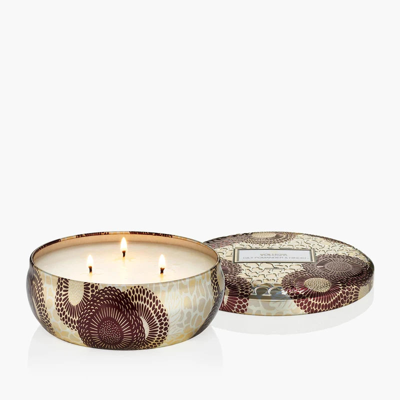 Voluspa Gilt Pomander & Hinoki Candle