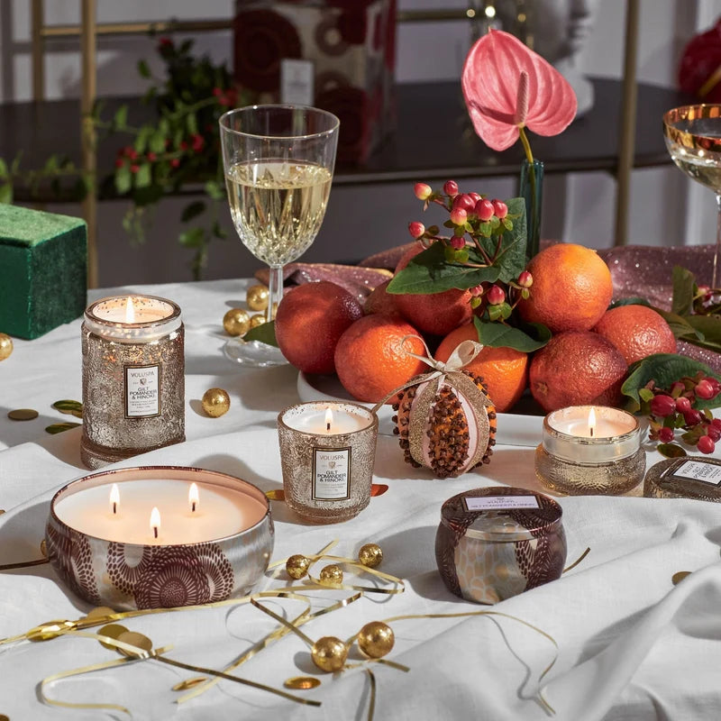Voluspa Gilt Pomander & Hinoki Candle