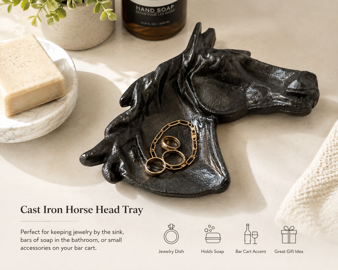 Cast Iron Horse Head Tray