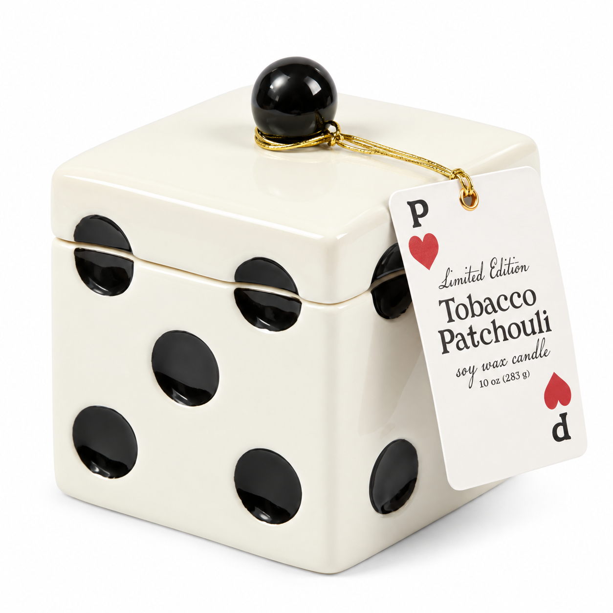 Paddywax Lucky Dice Ceramic 10oz Candle