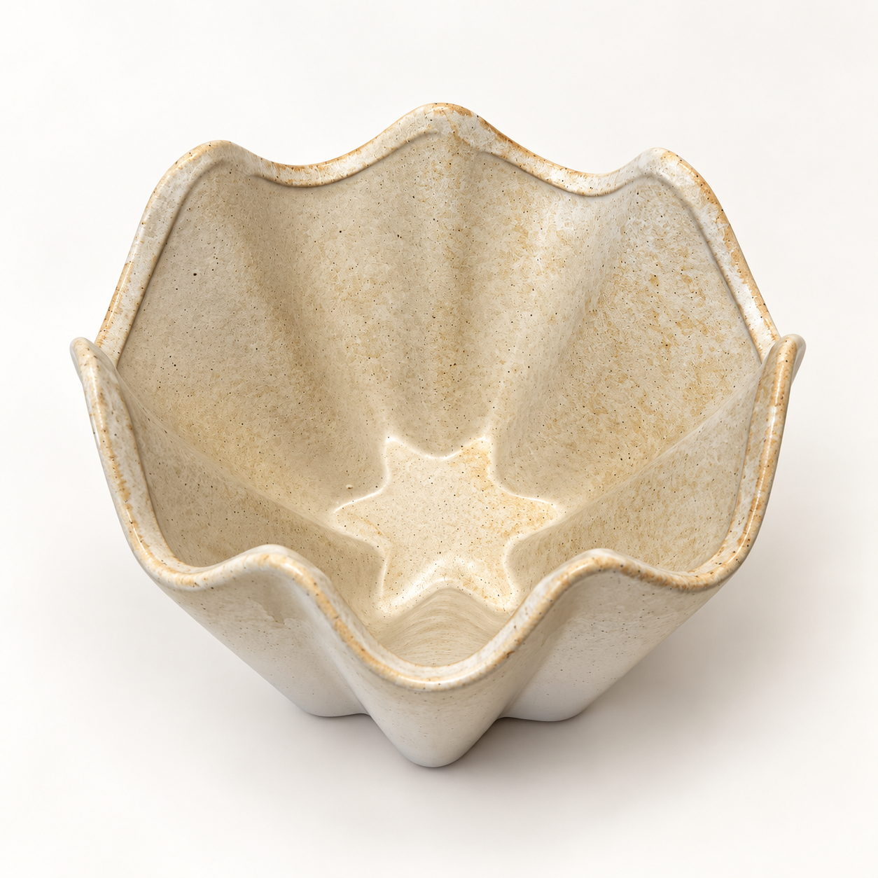 Stella Pleated Stoneware Serving Bowl – 7.5 in