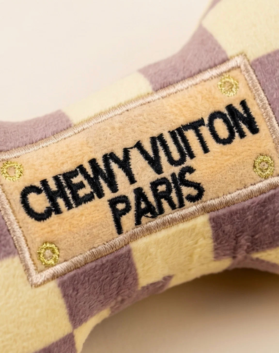 Checker Chewy Vuiton Bone Toy