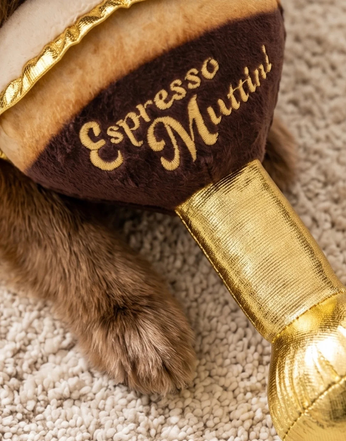 Haute Diggity Dog Espresso Muttini Plush Dog Toy