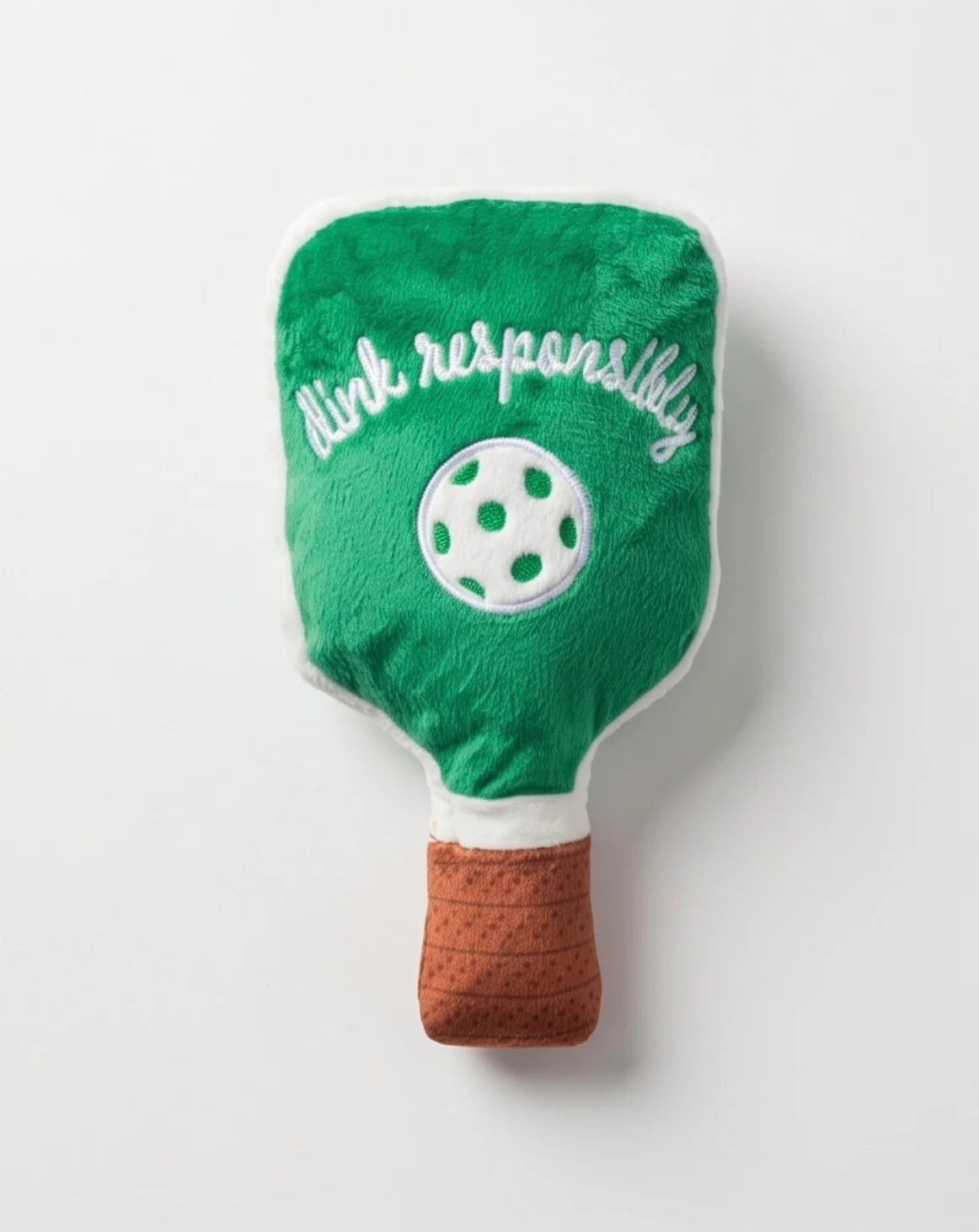 Haute Diggity Dog Green Stripe Pickleball Paddle Plush Dog Toy