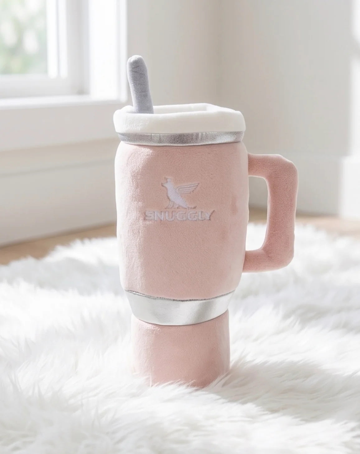Haute Diggity Dog Snuggly Cup Blush Plush Dog Toy