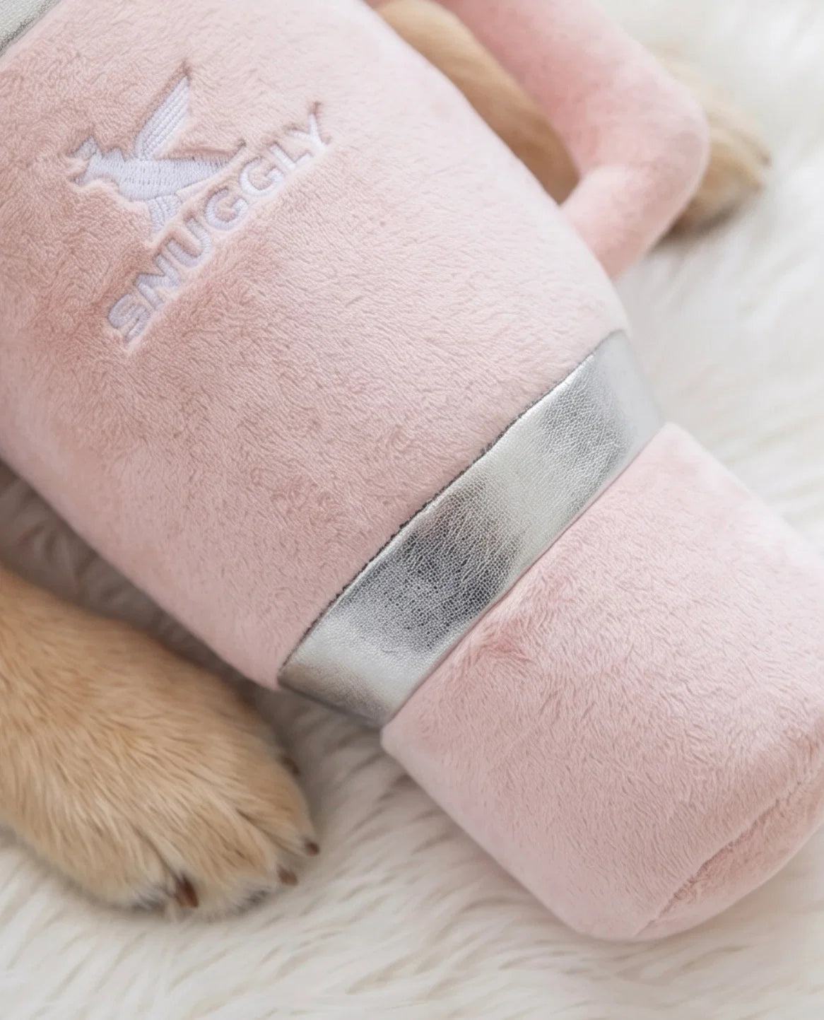 Haute Diggity Dog Snuggly Cup Blush Plush Dog Toy