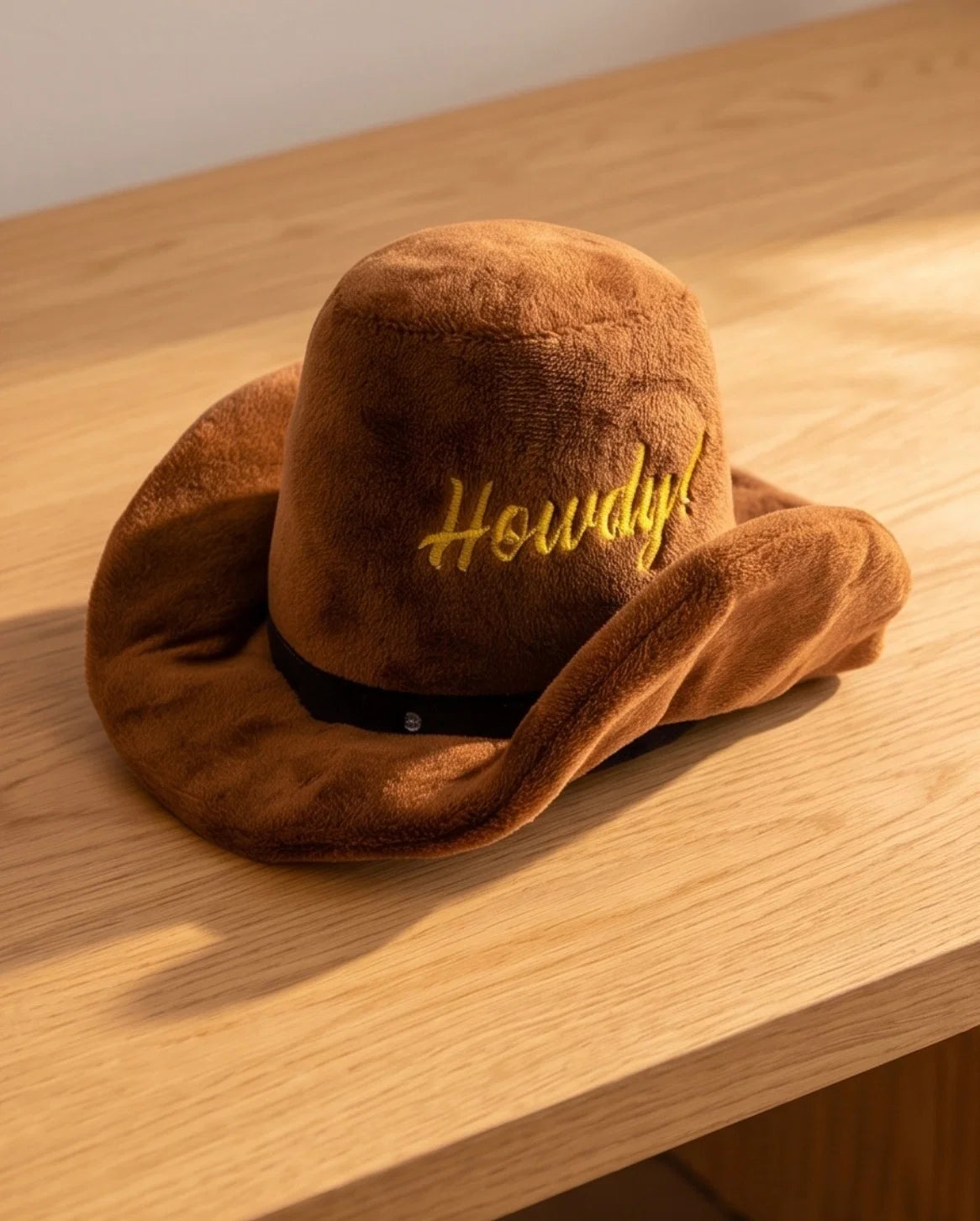 Haute Diggity Dog Brown Cowboy Hat Plush Dog Toy
