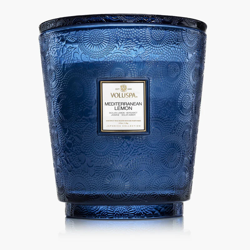 Voluspa Mediterranean Lemon 5-Wick Hearth Candle – 123 oz