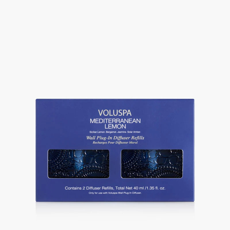 Voluspa Mediterranean Lemon Wall Plug-In Twin Refill Pack