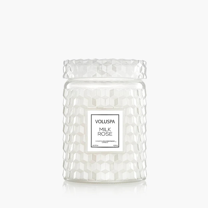 Voluspa Milk Rose Large Jar Candle – 18 oz