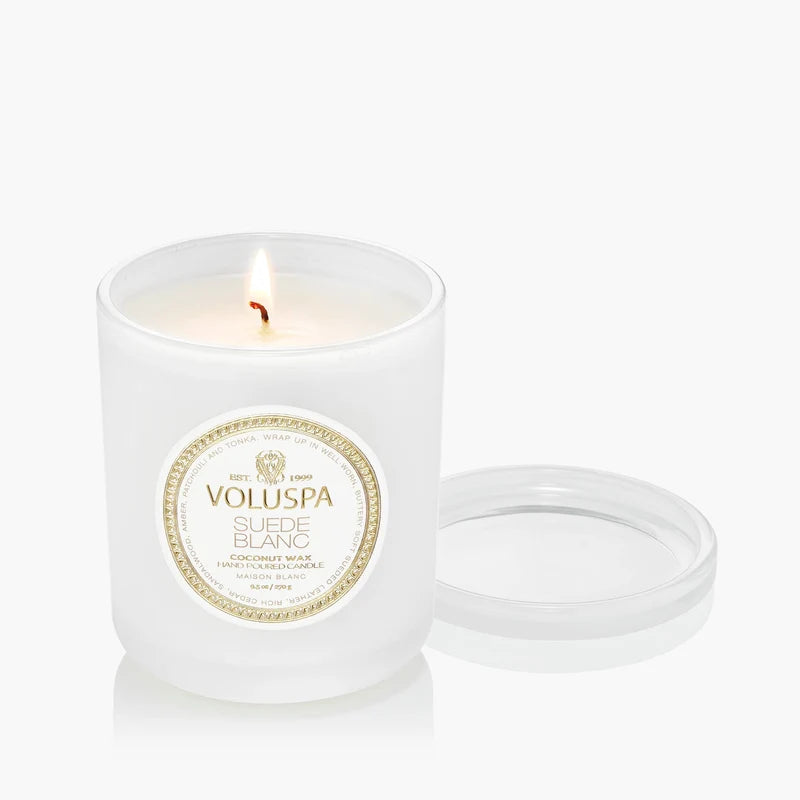 Voluspa Suede Blanc Classic Candle – 9.5 oz
