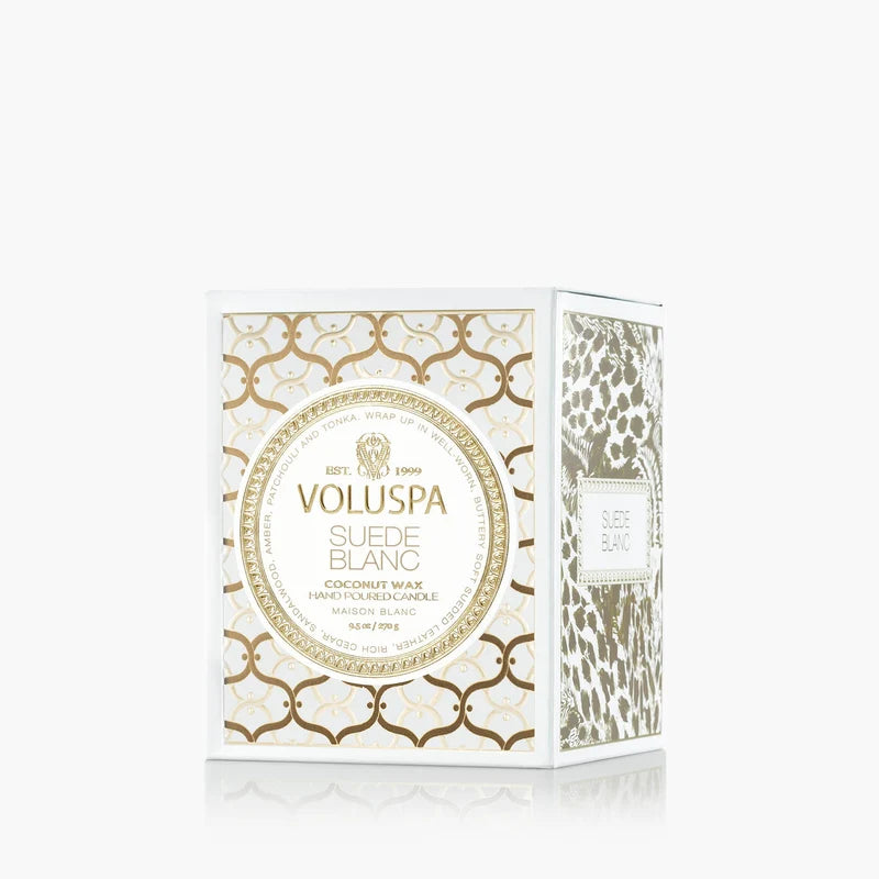Voluspa Suede Blanc Classic Candle – 9.5 oz