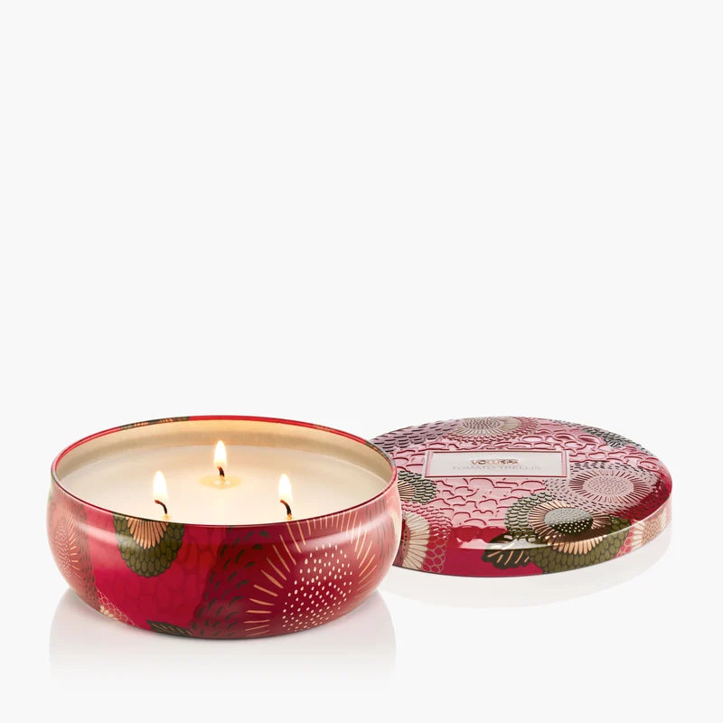 Voluspa Tomato Trellis 3-Wick Tin Candle – 12 oz
