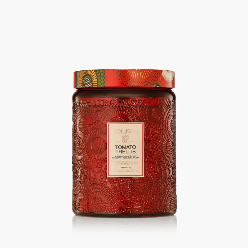 Voluspa Tomato Trellis Large Jar Candle – 18 oz