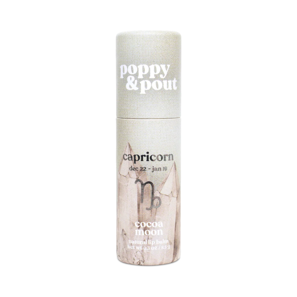 Poppy & Pout Cosmic Crystal Capricorn Cocoa Moon Lip Balm