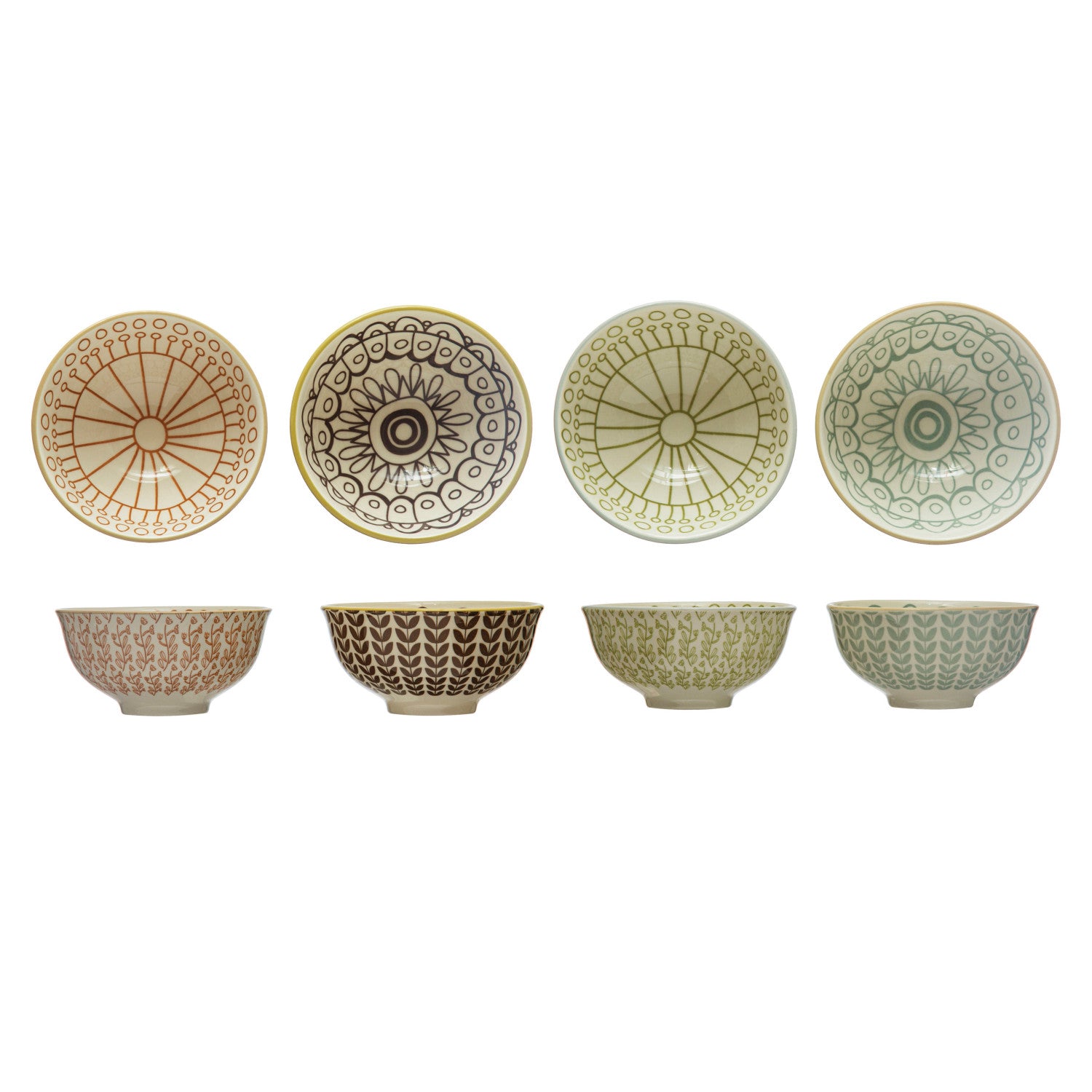 Patterned Stoneware Snack Bowl – Assorted Styles