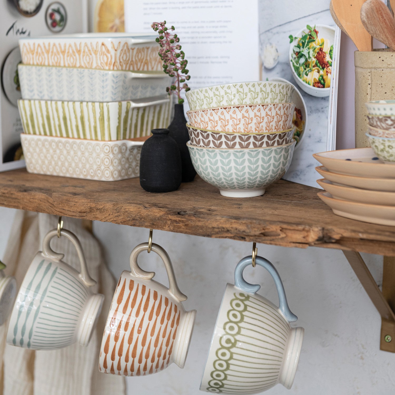 Patterned Stoneware Snack Bowl – Assorted Styles