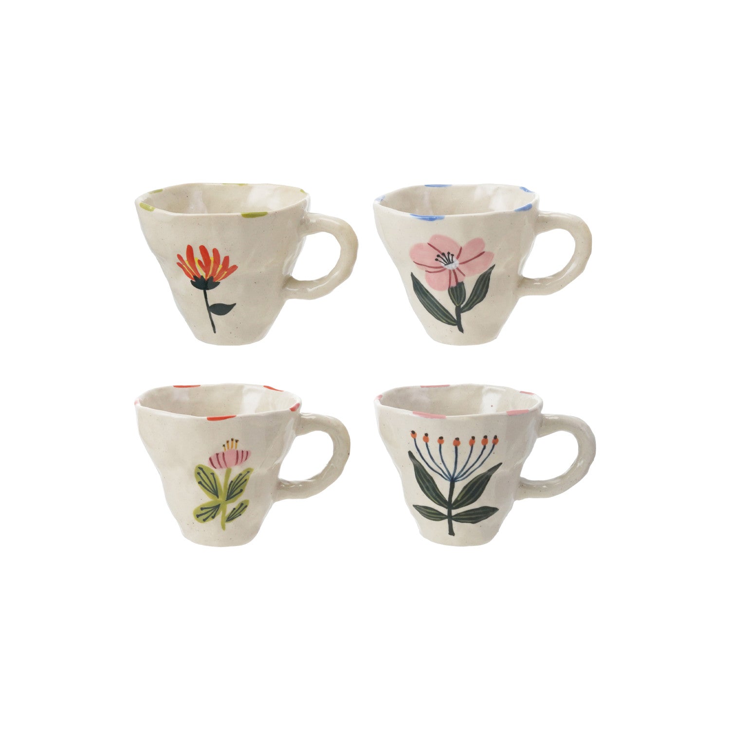 Garden Party Hand-Painted Floral Mug – 10 oz