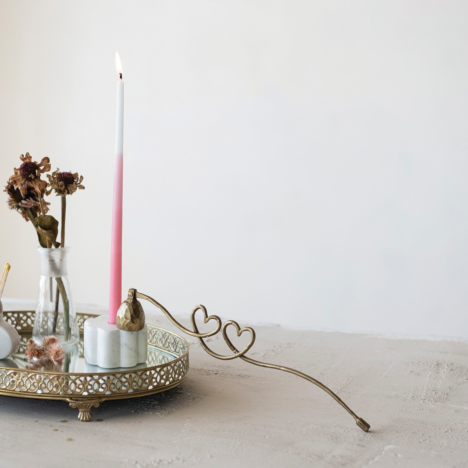 Heart Handle Hand-Forged Candle Snuffer