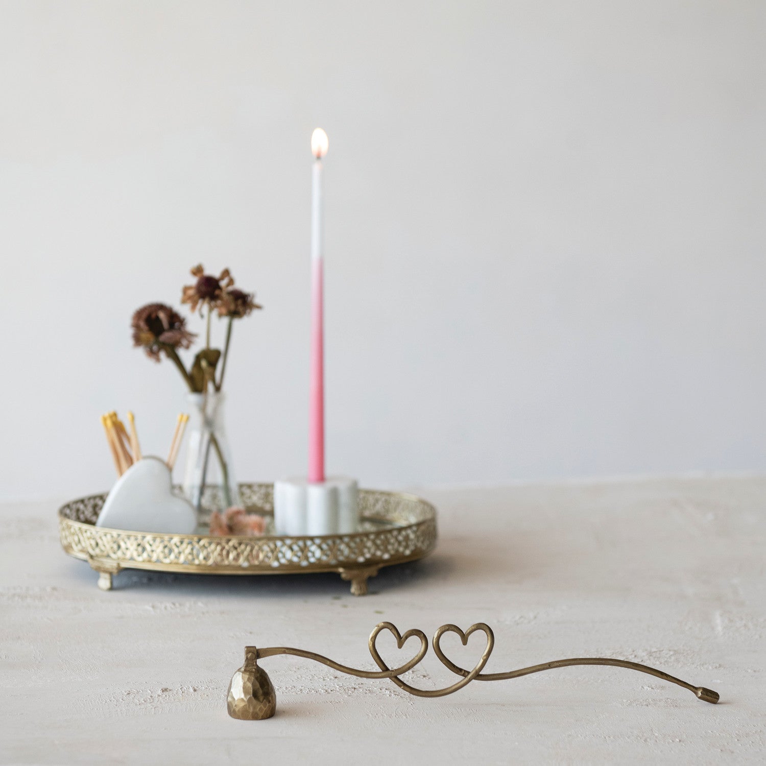 Heart Handle Hand-Forged Candle Snuffer